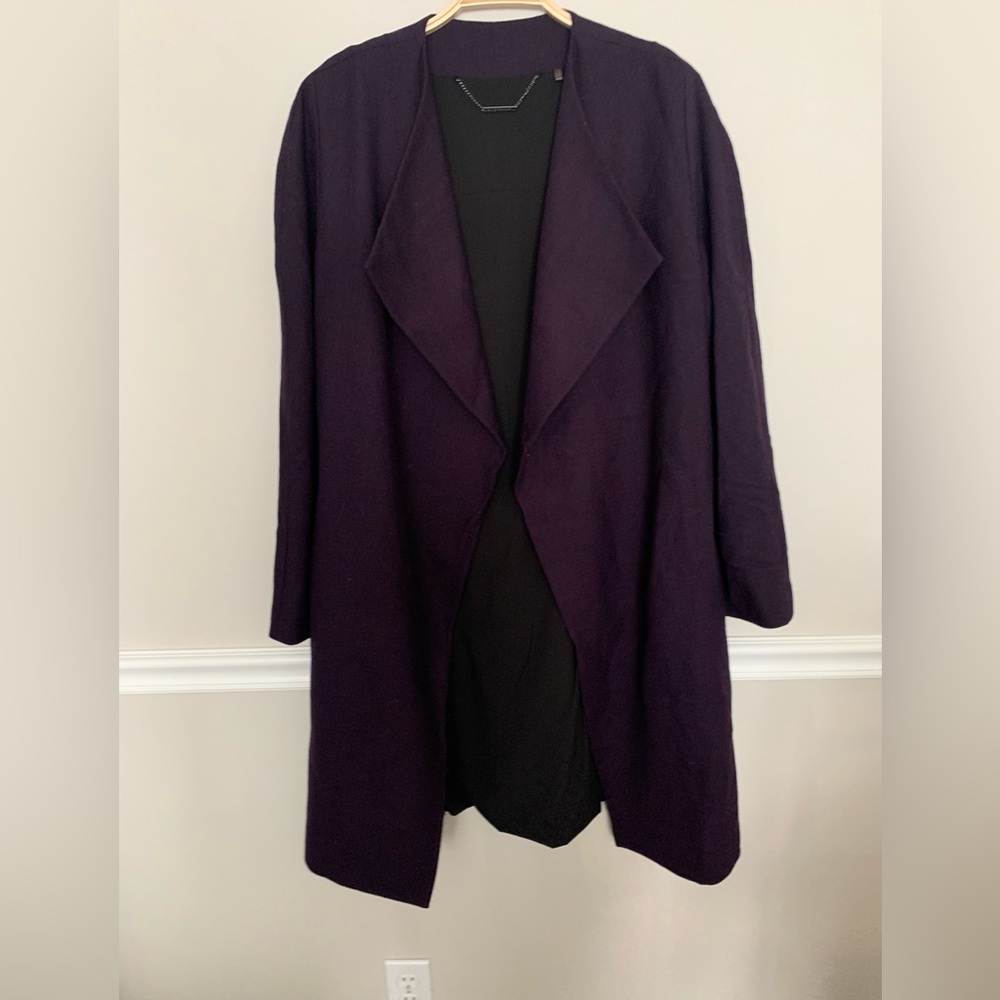 LIKE NEW ELIE TAHARI Womens Purple Coat Size:M